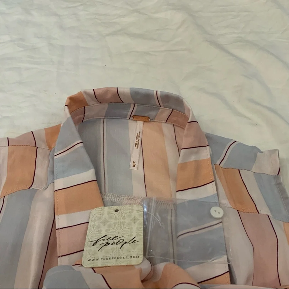 Free People Mackenzie Wrap Button Up Side Tie Top New W/tag XS or Med